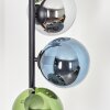 Gastor kula świetlna, lampa stojąca 34 cm niebeieski, chrom, zielony, przydymiony, 6-punktowe