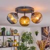 Koyoto lampa sufitowa, kula świetlna niebeieski, złoty, miedziany, 3-punktowe