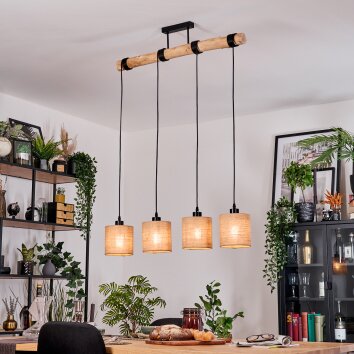 Soungou lampa wisząca, lampa wisząca kolory naturalne, czarny, 4-punktowe