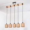 Soungou lampa wisząca, lampa wisząca kolory naturalne, czarny, 5-punktowe