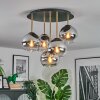 Koyoto lampa sufitowa, kula świetlna mosiądz, czarny, 5-punktowe
