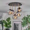 Koyoto lampa sufitowa, kula świetlna mosiądz, czarny, 5-punktowe