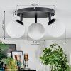 Chehalis Lampa sufitowa, Kula świetlna 44 cm Biały, 3-punktowe
