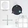 Chehalis Lampa sufitowa, Kula świetlna 44 cm Biały, 3-punktowe