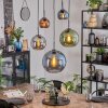 Koyoto lampa wisząca, kula świetlna, lampa wisząca niebeieski, chrom, zielony, miedziany, przydymiony, 5-punktowe