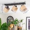 Bongal Lampa sufitowa, Spot sufitowy Czarny, 3-punktowe