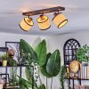 Chellas Lampa sufitowa, Spot sufitowy Czarny, 3-punktowe