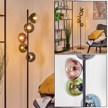 Gastor Kula świetlna, Lampa stojąca 33 cm Niebeieski, Zielony, Przezroczysty, W kolorze miedzi, 5-punktowe