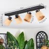 Lindberg Lampa sufitowa, Spot sufitowy Czarny, 4-punktowe