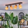 Lindberg Lampa sufitowa, Spot sufitowy Czarny, 4-punktowe