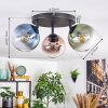 Gastor lampa sufitowa, kula świetlna niebeieski, zielony, przezroczysty, miedziany, 3-punktowe