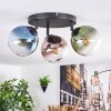 Gastor lampa sufitowa, kula świetlna niebeieski, zielony, przezroczysty, miedziany, 3-punktowe
