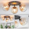 Chehalis lampa sufitowa, kula świetlna 48.5 cm bursztynowy, przezroczysty, 3-punktowe