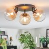 Chehalis lampa sufitowa, kula świetlna 48.5 cm bursztynowy, przezroczysty, 3-punktowe