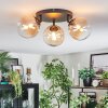 Chehalis lampa sufitowa, kula świetlna 48.5 cm bursztynowy, przezroczysty, 3-punktowe