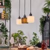 Bassagoda lampa wisząca, lampa wisząca kolory naturalne, czarny, 3-punktowe