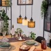 Bassagoda lampa wisząca, lampa wisząca kolory naturalne, czarny, 3-punktowe