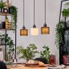 Bassagoda lampa wisząca, lampa wisząca kolory naturalne, czarny, 3-punktowe