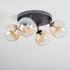 Chehalis Lampa sufitowa, Kula świetlna W kolorze bursztynu, Przezroczysty, 4-punktowe