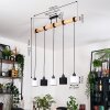Bassagoda lampa wisząca, lampa wisząca kolory naturalne, czarny, 5-punktowe