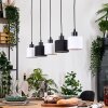 Bassagoda lampa wisząca, lampa wisząca kolory naturalne, czarny, 5-punktowe