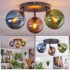 Gastor lampa sufitowa, kula świetlna niebeieski, zielony, miedziany, 3-punktowe