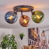 Gastor lampa sufitowa, kula świetlna niebeieski, zielony, miedziany, 3-punktowe
