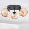 Koyoto lampa sufitowa, kula świetlna bursztynowy, 3-punktowe