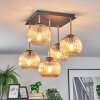 Koyoto lampa sufitowa, kula świetlna złoty, czarny, 5-punktowe