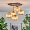Koyoto lampa sufitowa, kula świetlna złoty, czarny, 5-punktowe