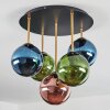 Gastor lampa sufitowa, kula świetlna 45 cm mosiądz, czarny, 5-punktowe