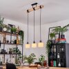 Bassagoda lampa wisząca, lampa wisząca kolory naturalne, czarny, 3-punktowe