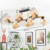 Koyoto lampa sufitowa, kula świetlna złoty, czarny, 10-punktowe