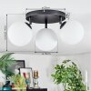 Chehalis Lampa sufitowa, Kula świetlna 25 cm Biały, 3-punktowe