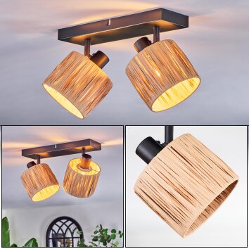 Granja Lampa sufitowa, Spot sufitowy Czarny, 2-punktowe