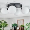 Chehalis Lampa sufitowa, Kula świetlna 30 cm Biały, 4-punktowe