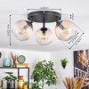 Koyoto Lampa sufitowa, Kula świetlna W kolorze bursztynu, Przezroczysty, 3-punktowe