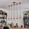 Koyoto lampa wisząca, kula świetlna, lampa wisząca kolory naturalne, czarny, 5-punktowe