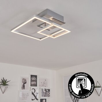 Buren Lampa Sufitowa LED Nikiel matowy, 1-punktowy