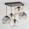 Ripoll lampa sufitowa, kula świetlna złoty, czarny, 5-punktowe
