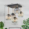 Ripoll lampa sufitowa, kula świetlna złoty, czarny, 5-punktowe