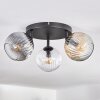 Ripoll Lampa sufitowa, Kula świetlna W kolorze bursztynu, Przezroczysty, Przydymiony, 3-punktowe
