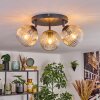 Ripoll lampa sufitowa, kula świetlna bursztynowy, przezroczysty, 3-punktowe