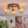 Ripoll lampa sufitowa, kula świetlna bursztynowy, przezroczysty, 3-punktowe