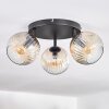 Ripoll Lampa sufitowa, Kula świetlna W kolorze bursztynu, Przezroczysty, 3-punktowe