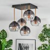 Koyoto lampa sufitowa, kula świetlna złoty, czarny, 5-punktowe