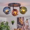 Koyoto lampa sufitowa, kula świetlna niebeieski, zielony, miedziany, 3-punktowe