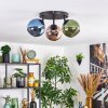 Koyoto lampa sufitowa, kula świetlna niebeieski, zielony, miedziany, 3-punktowe