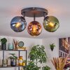 Koyoto lampa sufitowa, kula świetlna niebeieski, zielony, miedziany, 3-punktowe
