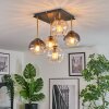 Koyoto lampa sufitowa, kula świetlna złoty, czarny, 5-punktowe